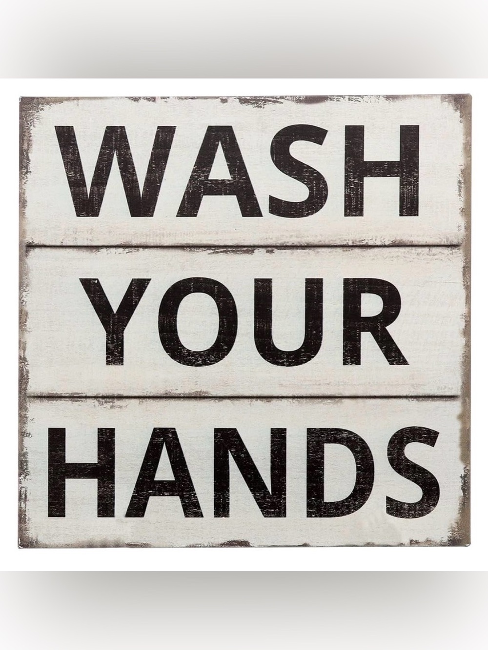 Wash Your Hands Sign Barnyard Designs Farmhouse Primitive NWT